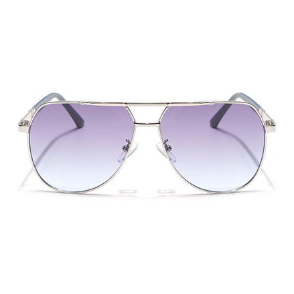 Eyejack Silver Aviator Sunglasses for Men & Women (7008CL871)