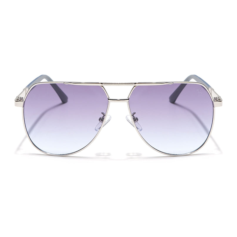 Eyejack Silver Aviator Sunglasses for Men & Women (7008CL871)