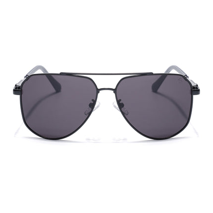 Eyejack Black Aviator Polarized Sunglasses for Men & Women (7013CL2122)