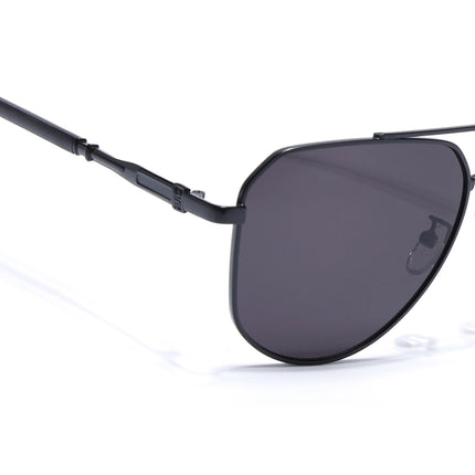 Eyejack Black Aviator Polarized Sunglasses for Men & Women (7013CL2122)