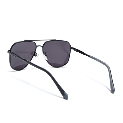 Eyejack Black Aviator Polarized Sunglasses for Men & Women (7013CL2122)