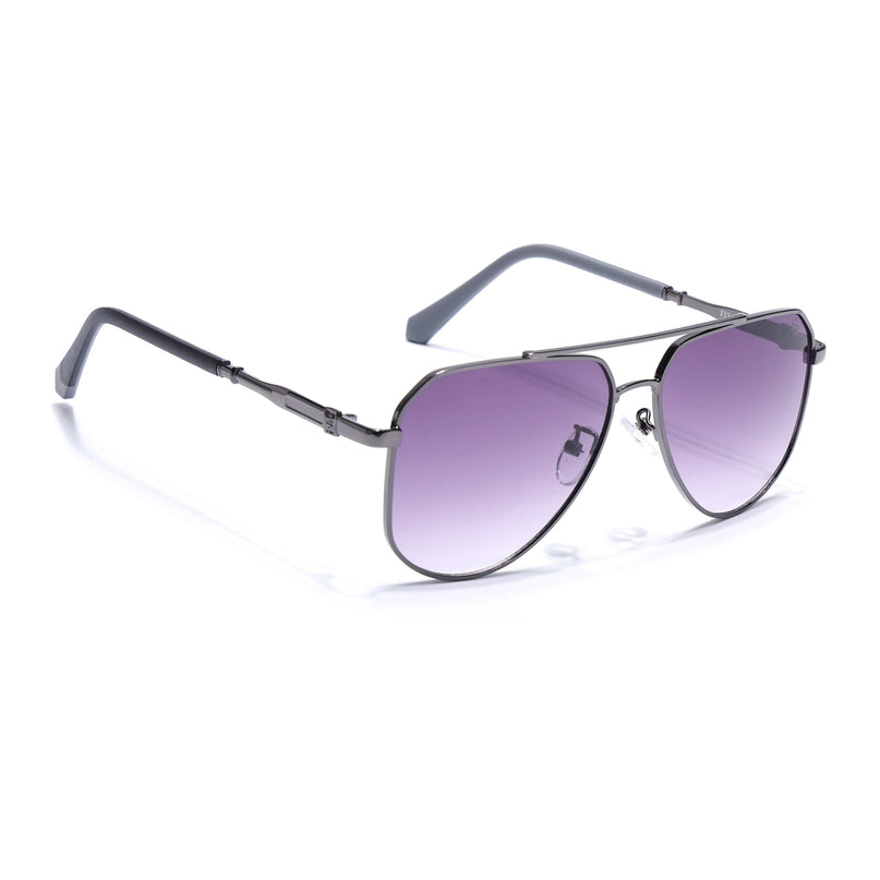Eyejack Dark Grey Aviator Polarized Sunglasses for Men & Women (7013CL2123)