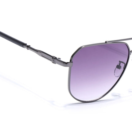 Eyejack Dark Grey Aviator Polarized Sunglasses for Men & Women (7013CL2123)