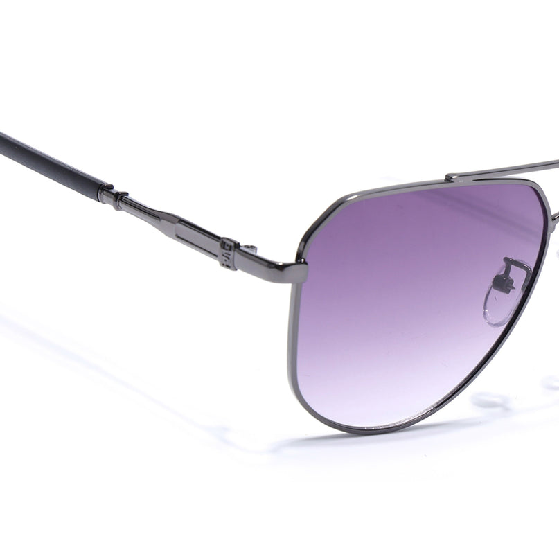 Eyejack Dark Grey Aviator Polarized Sunglasses for Men & Women (7013CL2123)