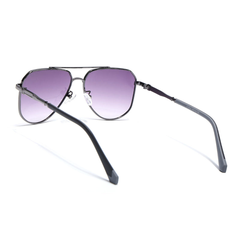 Eyejack Dark Grey Aviator Polarized Sunglasses for Men & Women (7013CL2123)