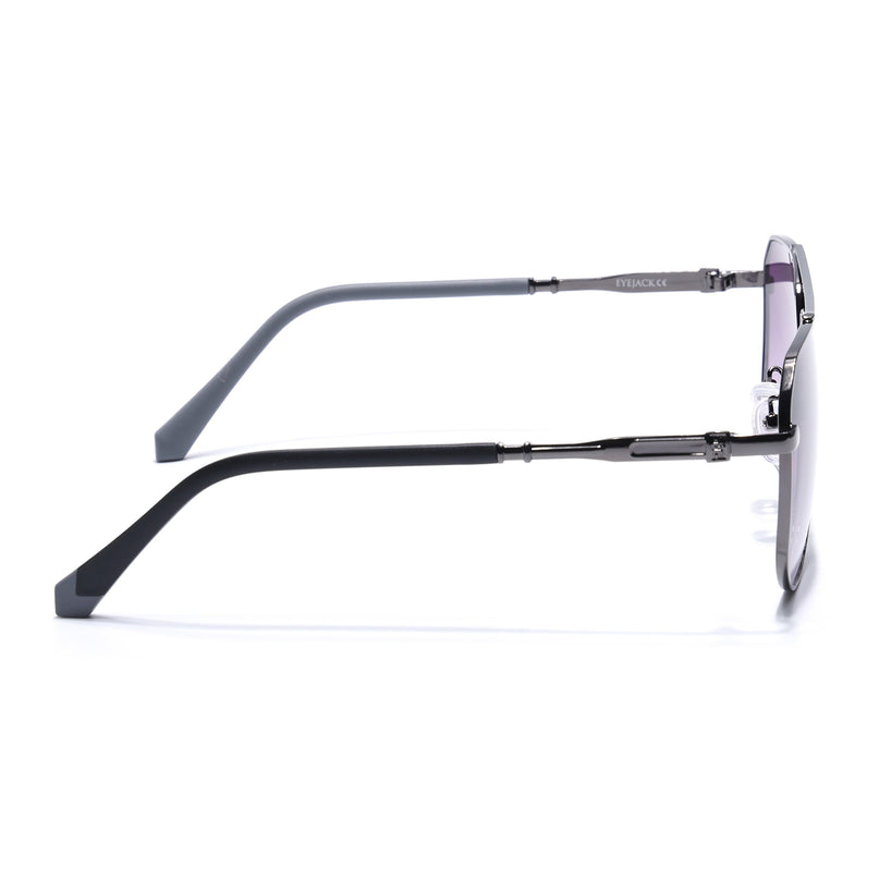 Eyejack Dark Grey Aviator Polarized Sunglasses for Men & Women (7013CL2123)