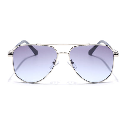 Eyejack Silver Aviator Polarized Sunglasses for Men & Women (7013CL2124)