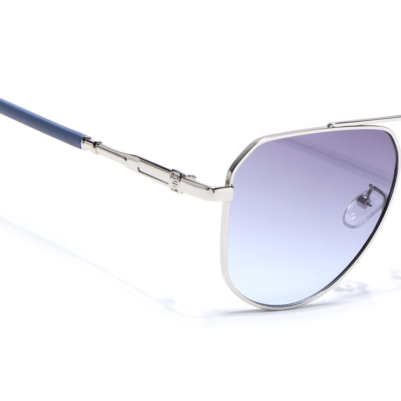 Eyejack Silver Aviator Polarized Sunglasses for Men & Women (7013CL2124)