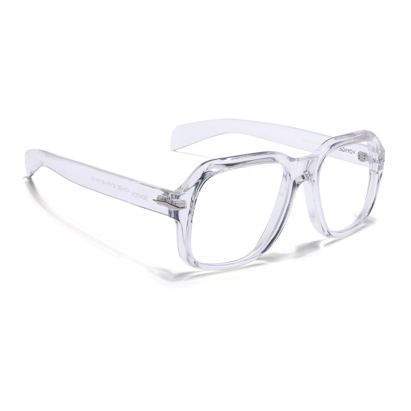 Voyage Transparent Square Eyeglasses for Men & Women - MG4993-C2