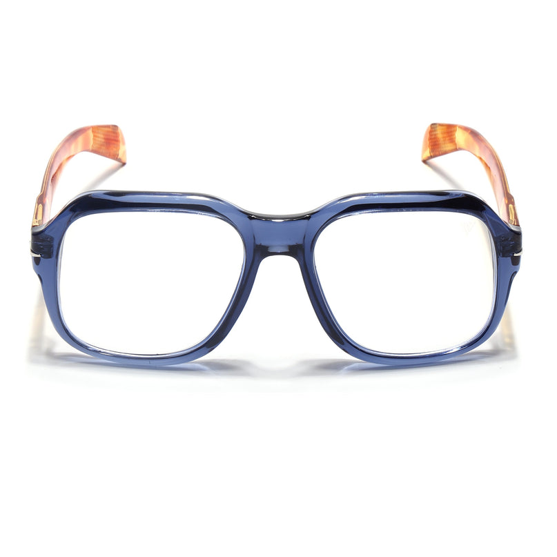 Voyage Transparent Blue Square Eyeglasses for Men & Women - MG4994-C3
