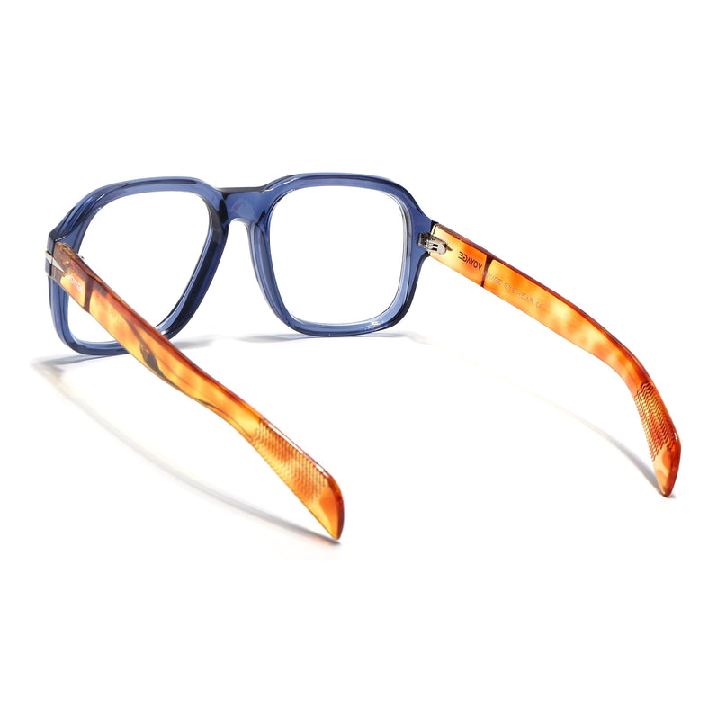 Voyage Transparent Blue Square Eyeglasses for Men & Women - MG4994-C3