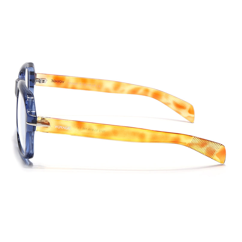 Voyage Transparent Blue Square Eyeglasses for Men & Women - MG4994-C3