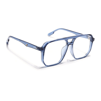Voyage Maverick Transparent Blue Wayfarer Eyeglasses for Men & Women - MG5005-C3