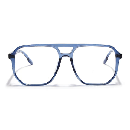 Voyage Maverick Transparent Blue Wayfarer Eyeglasses for Men & Women - MG5005-C3