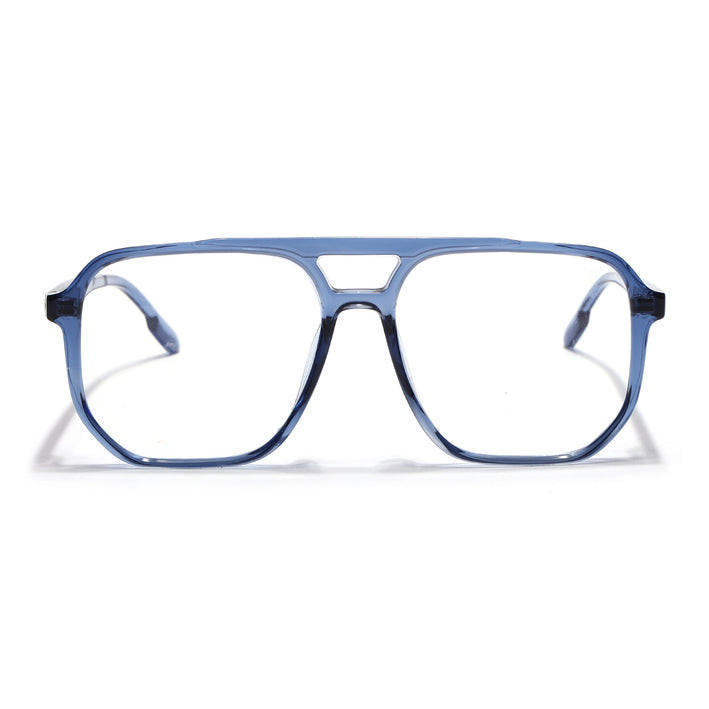 Voyage Maverick Transparent Blue Wayfarer Eyeglasses for Men & Women - MG5005-C3