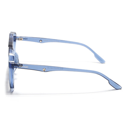 Voyage Maverick Transparent Blue Wayfarer Eyeglasses for Men & Women - MG5005-C3