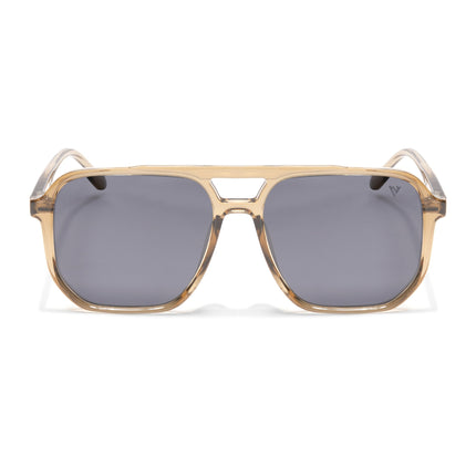 Wayfarer Polarized Sunglasses (Brown Lens | Transparent Brown Frame - PMG5001)