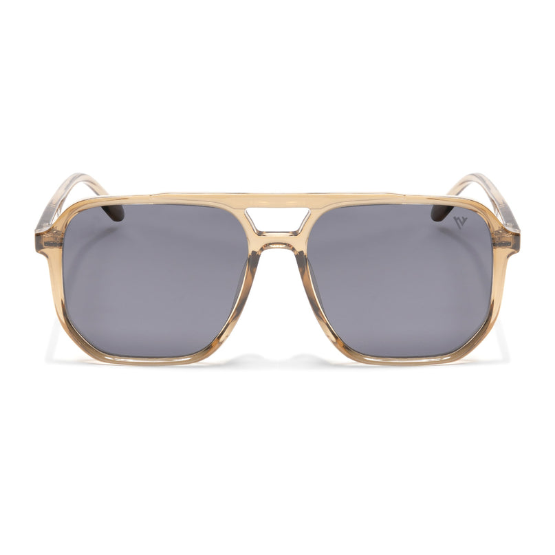 Wayfarer Polarized Sunglasses (Brown Lens | Transparent Brown Frame - PMG5001)