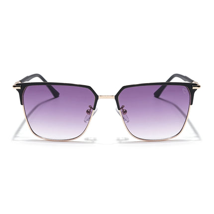 Eyejack Golden & Black Square Sunglasses for Men & Women (7021CL853)