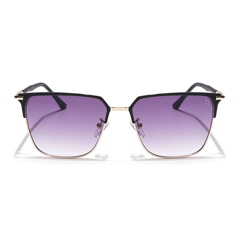 Eyejack Golden & Black Square Sunglasses for Men & Women (7021CL853)