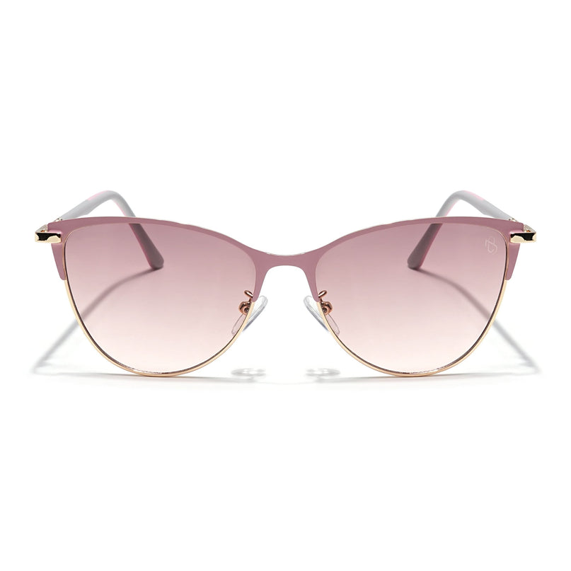 Eyejack Golden & Pink Cateye Sunglasses for Women (7030CL845)