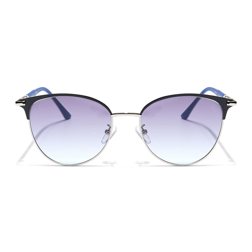 Eyejack Black & Silver Cateye Sunglasses for Women (7031CL819)