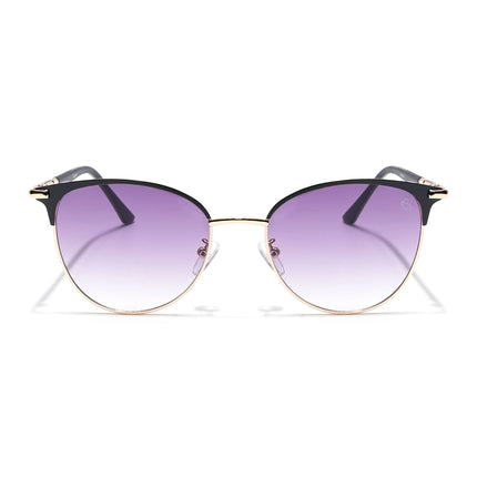 Eyejack Golden & Black Cateye Sunglasses for Women (7031CL821)