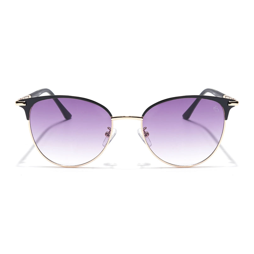 Eyejack Golden & Black Cateye Sunglasses for Women (7031CL821)