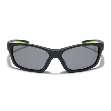 Wrap Around Polarized Sunglasses for Kids -6 yrs To 12 yrs (Black Lens | Black Frame - PMG5891)