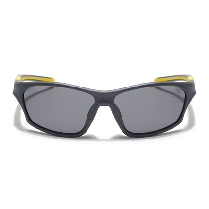 Wrap Around Polarized Sunglasses for Kids -6 yrs To 12 yrs (Black Lens | Grey Frame - PMG5898)