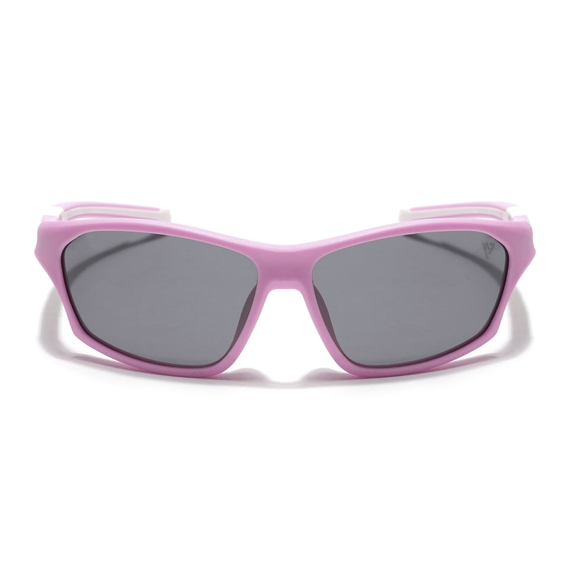 Wrap Around Polarized Sunglasses for Kids -6 yrs To 12 yrs (Black Lens | Pink Frame - PMG5900)