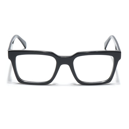 Voyage Visionary Shine Black Square Eyeglasses for Men & Women - SLMG6412-C1