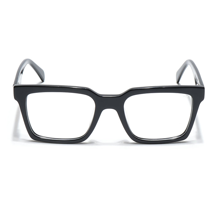 Voyage Visionary Shine Black Square Eyeglasses for Men & Women - SLMG6412-C1