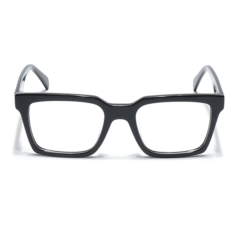 Voyage Visionary Shine Black Square Eyeglasses for Men & Women - SLMG6412-C1
