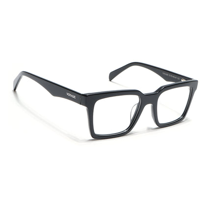 Voyage Visionary Shine Black Square Eyeglasses for Men & Women - SLMG6412-C1