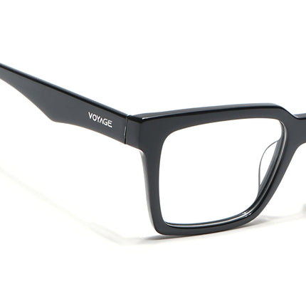 Voyage Visionary Shine Black Square Eyeglasses for Men & Women - SLMG6412-C1