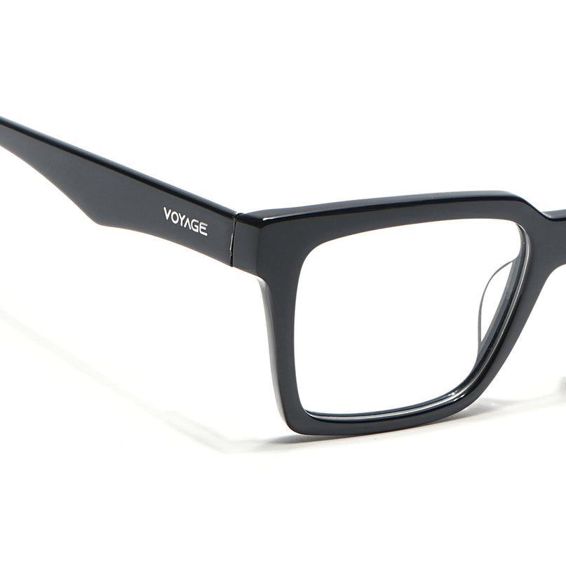 Voyage Visionary Shine Black Square Eyeglasses for Men & Women - SLMG6412-C1