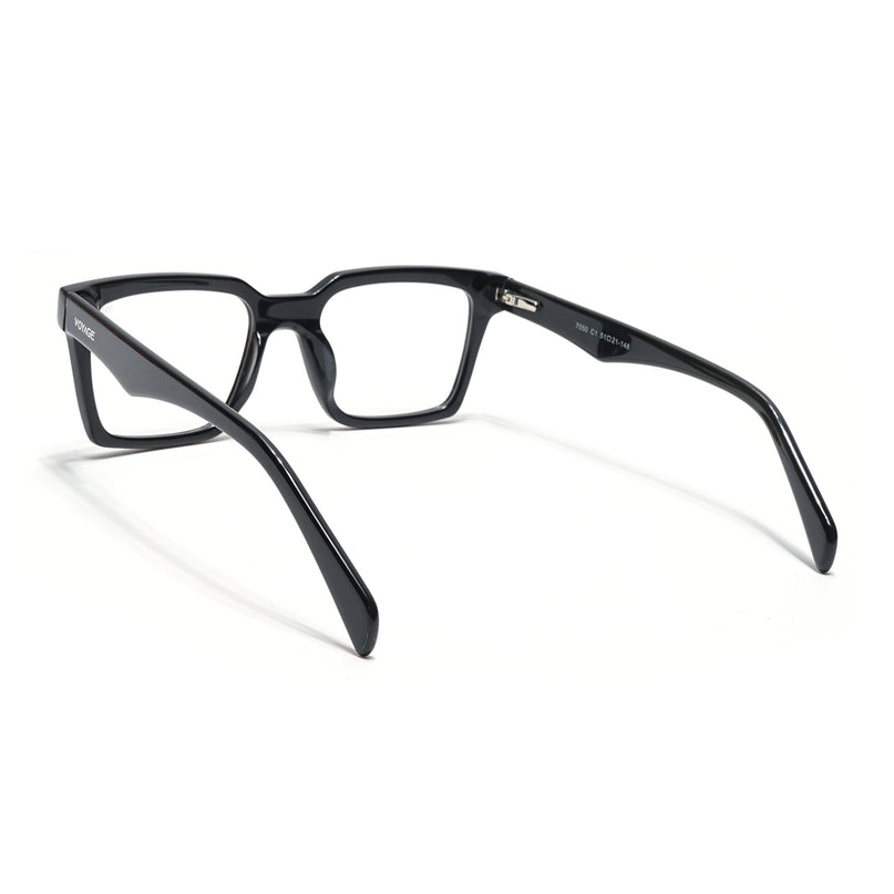 Voyage Visionary Shine Black Square Eyeglasses for Men & Women - SLMG6412-C1