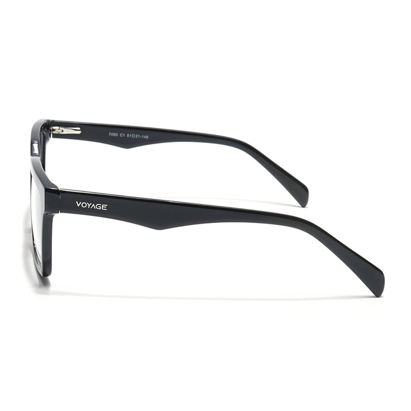 Voyage Visionary Shine Black Square Eyeglasses for Men & Women - SLMG6412-C1