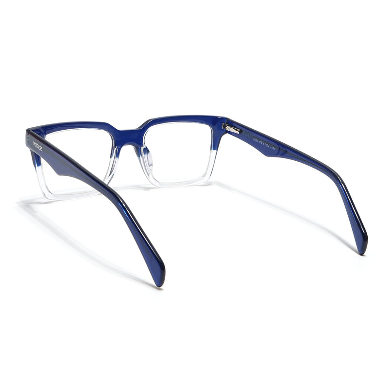 Voyage Visionary Navy Blue & Transparent Square Eyeglasses for Men & Women - SLMG6414-C3