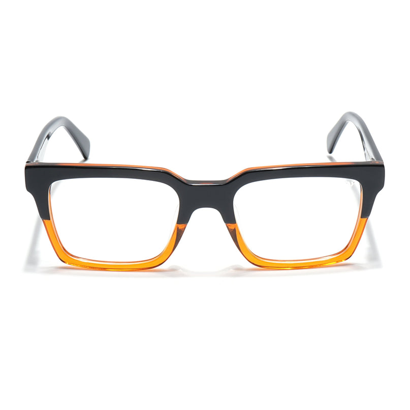 Voyage Visionary Black & Brown Square Eyeglasses for Men & Women - SLMG6415-C4