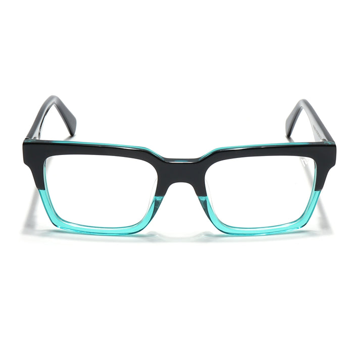 Voyage Visionary Black & Green Square Eyeglasses for Men & Women - SLMG6416-C5