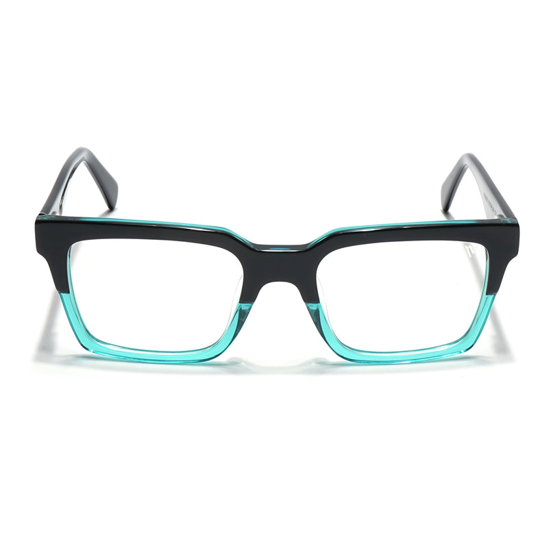 Voyage Visionary Black & Green Square Eyeglasses for Men & Women - SLMG6416-C5