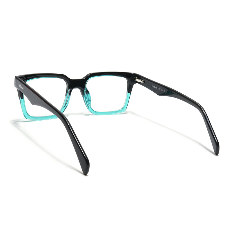 Voyage Visionary Black & Green Square Eyeglasses for Men & Women - SLMG6416-C5