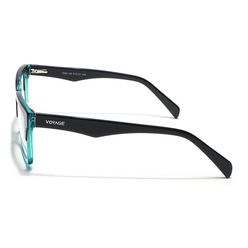 Voyage Visionary Black & Green Square Eyeglasses for Men & Women - SLMG6416-C5