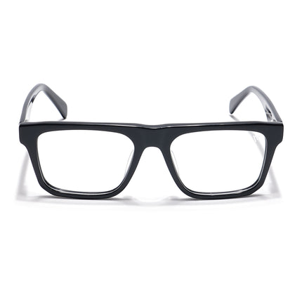 Voyage Visionary Shine Black Square Eyeglasses for Men & Women - SLMG6417-C1