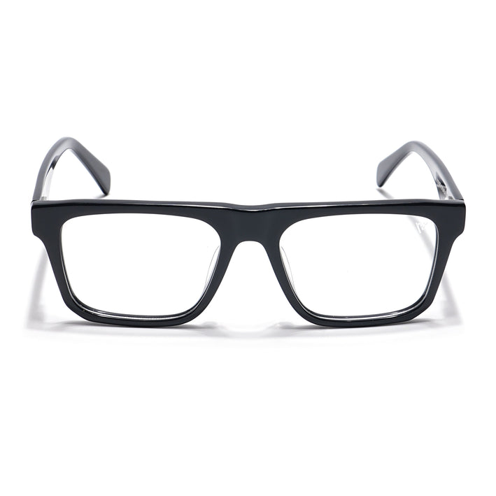 Voyage Visionary Shine Black Square Eyeglasses for Men & Women - SLMG6417-C1