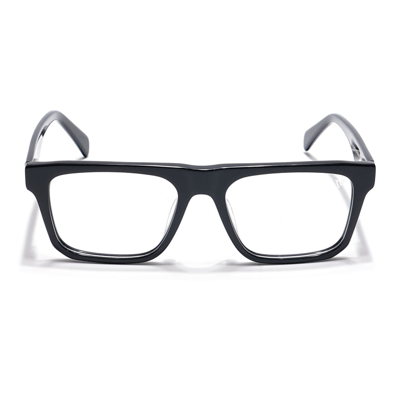 Voyage Visionary Shine Black Square Eyeglasses for Men & Women - SLMG6417-C1