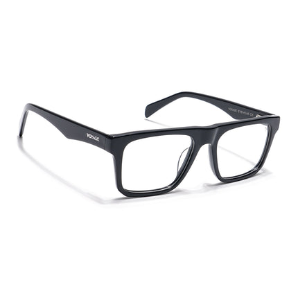 Voyage Visionary Shine Black Square Eyeglasses for Men & Women - SLMG6417-C1