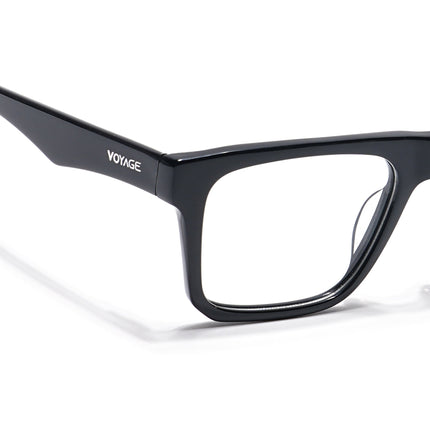 Voyage Visionary Shine Black Square Eyeglasses for Men & Women - SLMG6417-C1